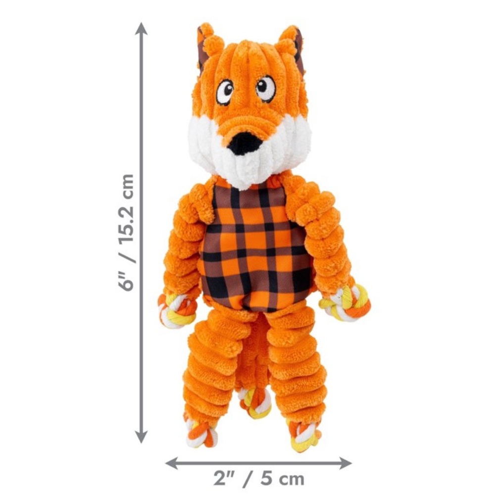 KONG Floppy Knots Fox Dog Stuffed Toy - Picture 4 of 4